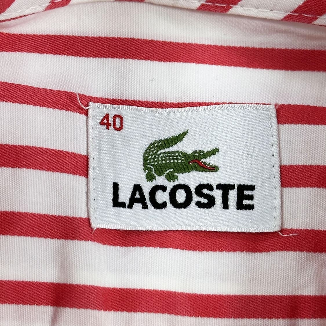 라코스테 크록 핑크 스트라이프 셔츠 (L) 상품이미지5