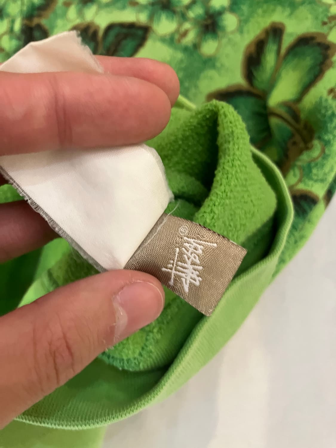 14ss 스투시 아카이브 플라워 후드집업 그린 상품이미지9