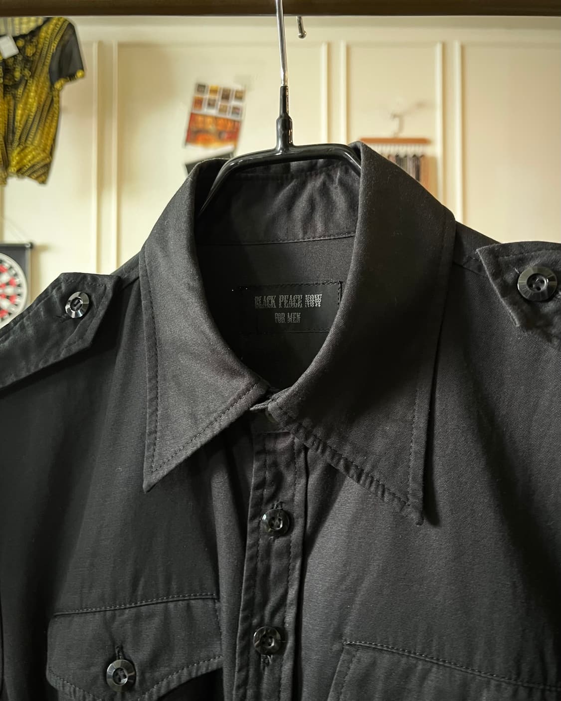 90-00s BLACK PEACE NOW Frap Pocket Shirt 상품이미지4