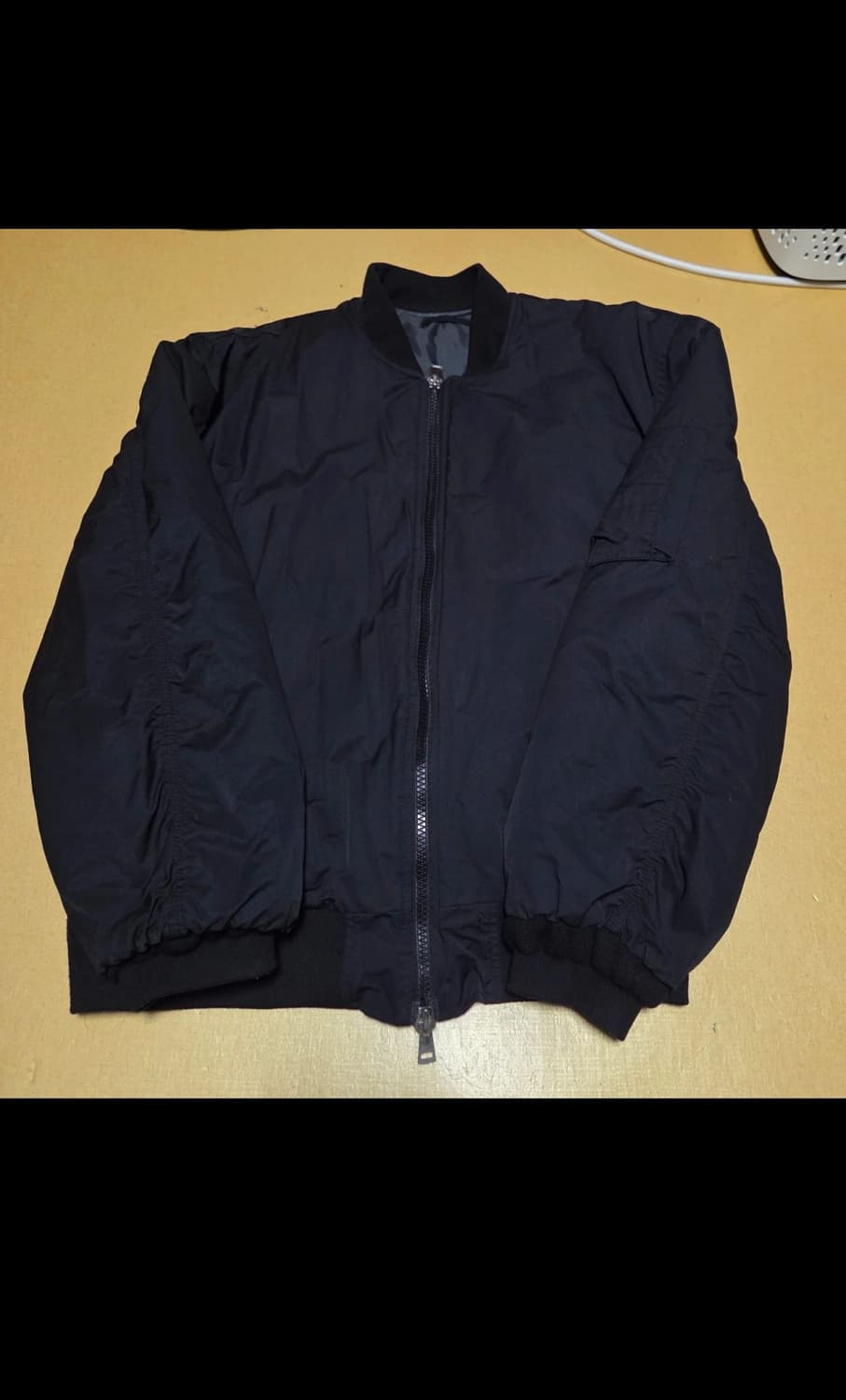 카디 오버핏 MA-1 자켓 블랙 YHJK2319 상품이미지3