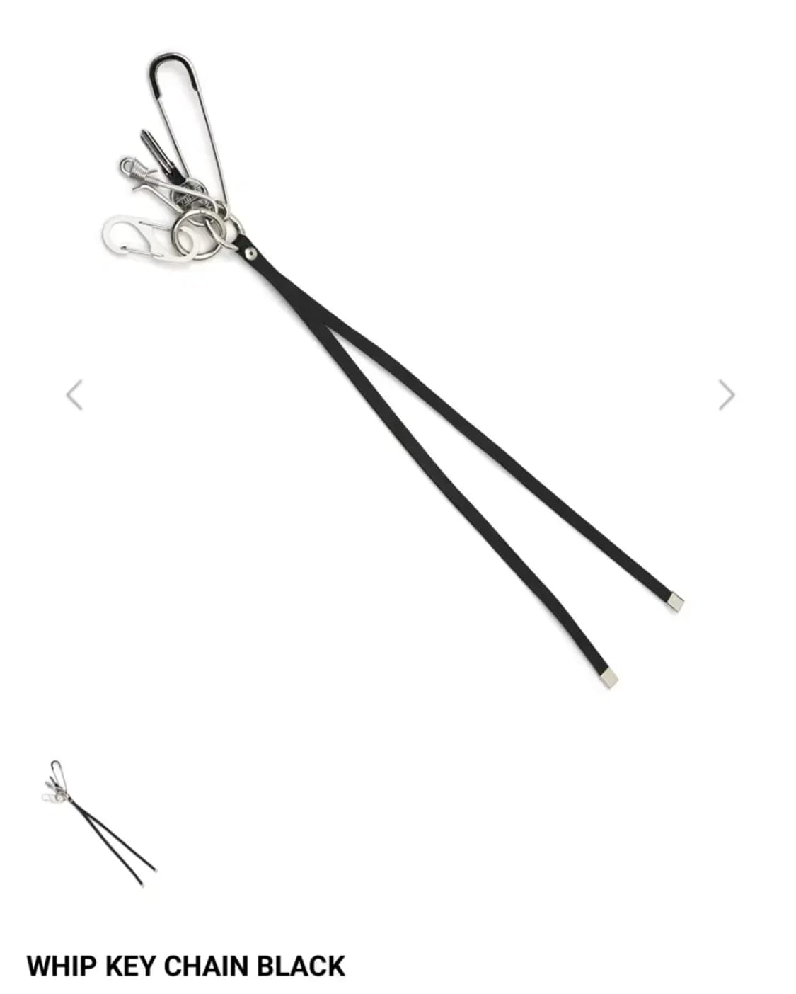 노쿨러스 WHIP KEY CHAIN BLACK 키링 상품이미지1