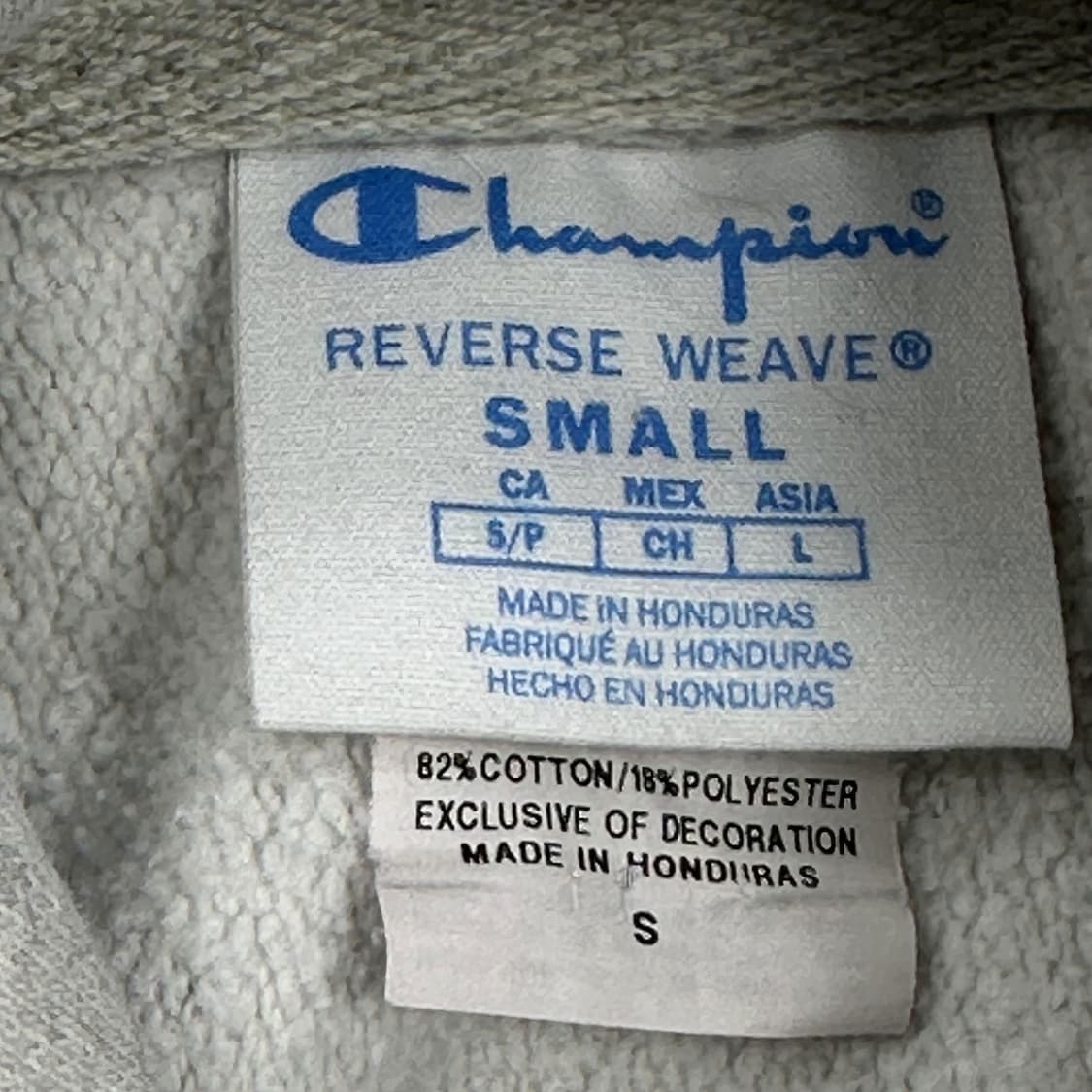 챔피온 리버스위브 베이직 헤비코튼 후드티 그레이 S 상품이미지6