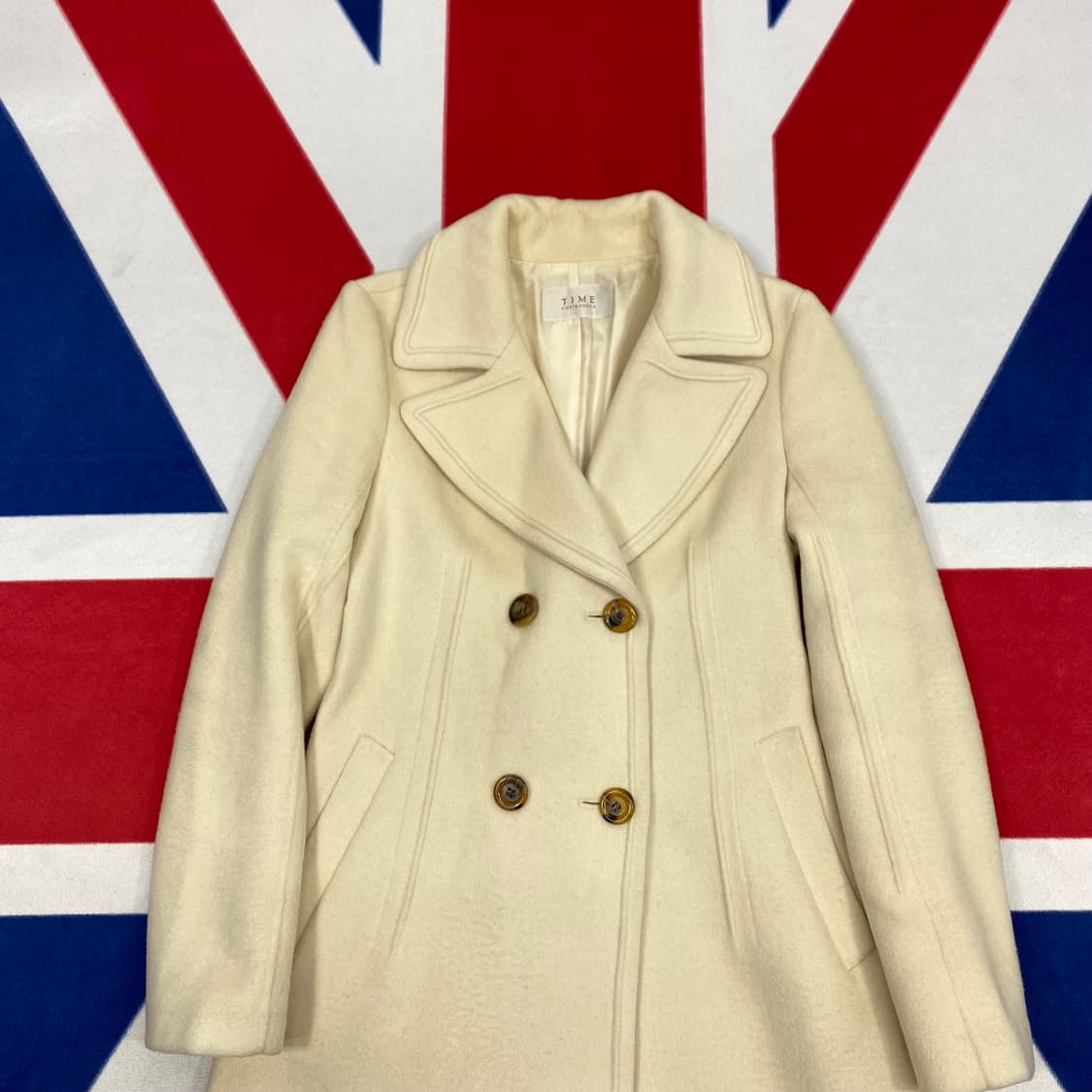 타임 앙고라 롱코트 실측44-55  상품이미지3