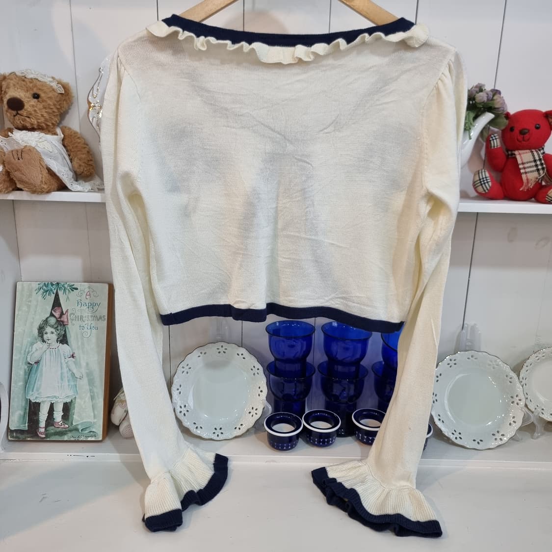 Ponderie 리본 프릴 가디건 상품이미지4