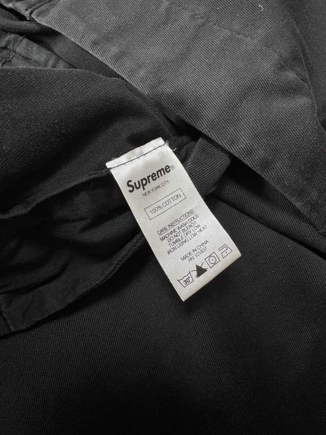 슈프림 핀업 걸 치노 팬츠 블랙 32 상품이미지5