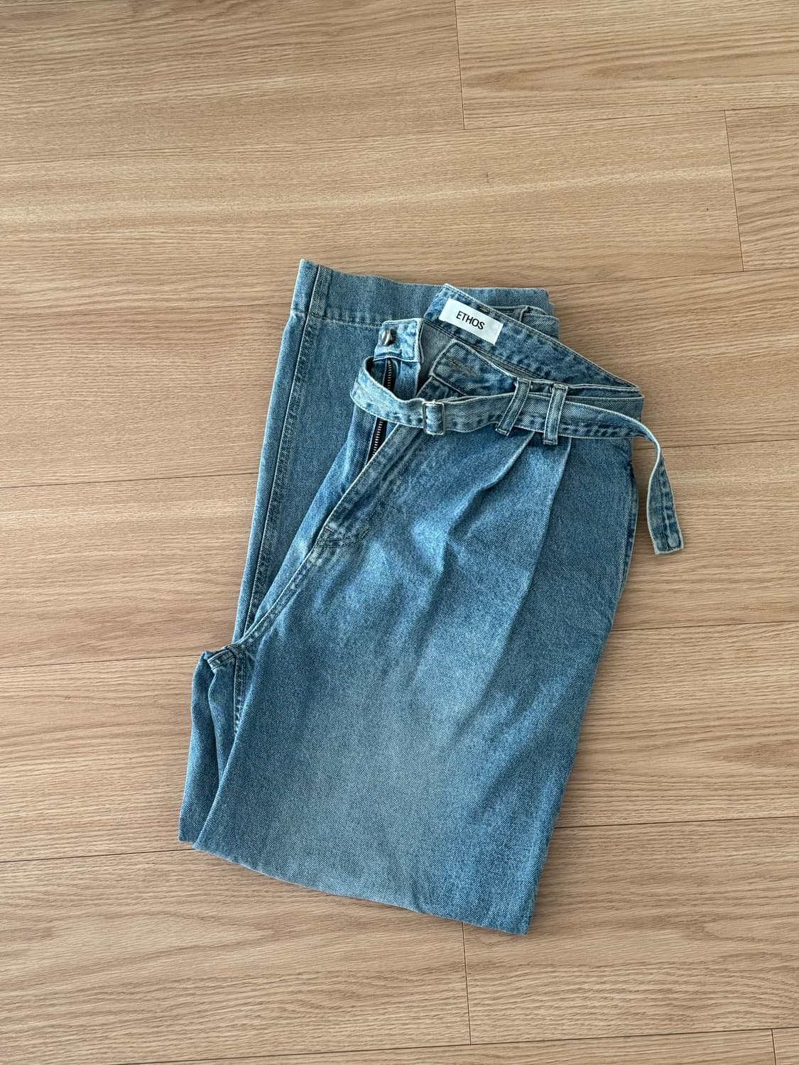 에토스 ethos 핀턱 벨티드 데님  상품이미지2