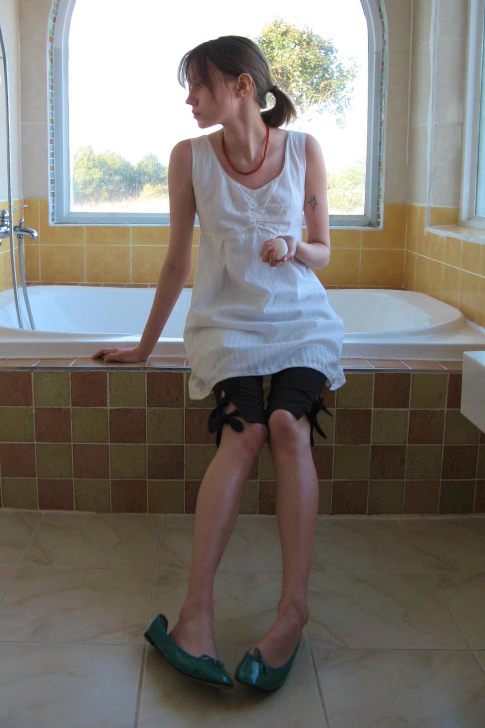 Lace Sleeveless Dress (White) 상품이미지1