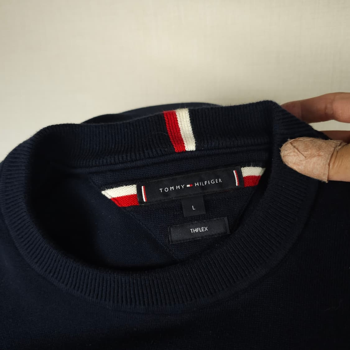 타미힐피거 라운드니트티 남자100사이즈  상품이미지3