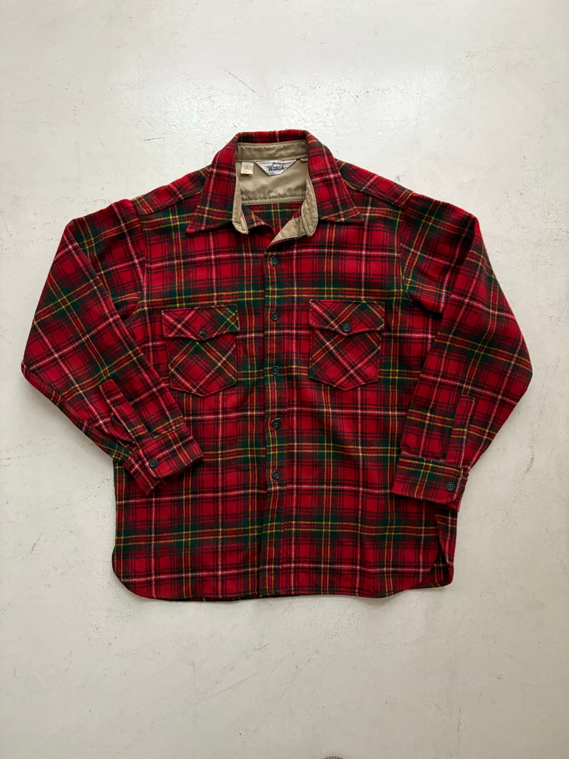 80-90's Old Woolrich wool Work Shirt. 상품이미지1