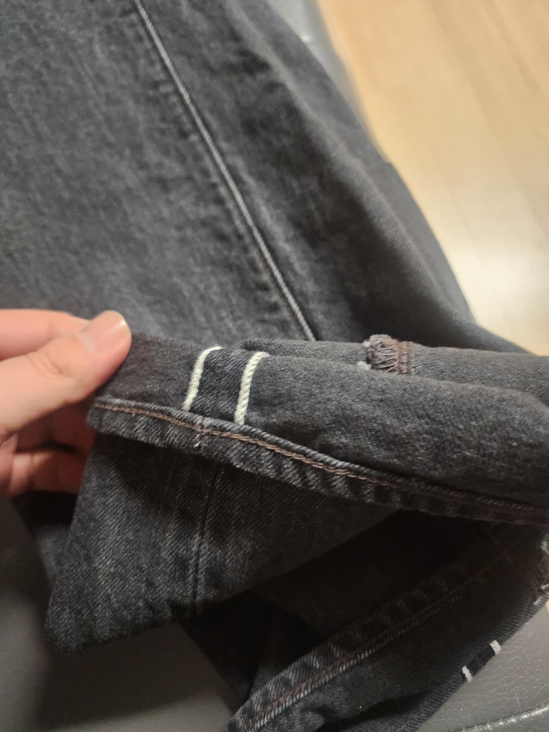 [최저가]CIOTA 뉴테이퍼드 미디엄블랙 흑청 32 새상품 상품이미지2