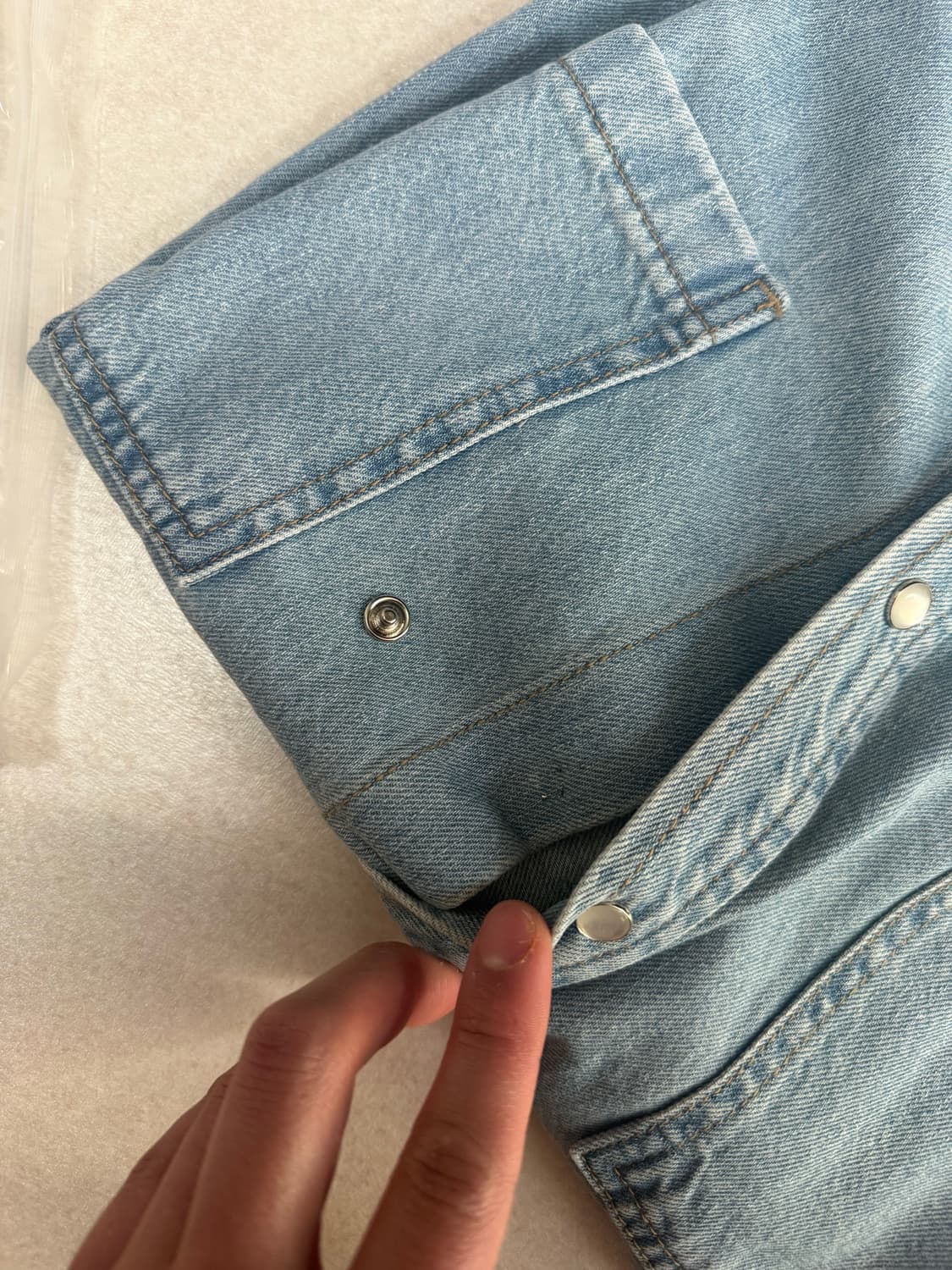 아이앱 스튜디오 데님 셔츠 블루 상품이미지4