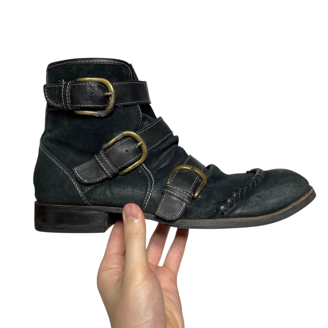 훕데두 주름가공 파이럿 부츠 상품이미지7