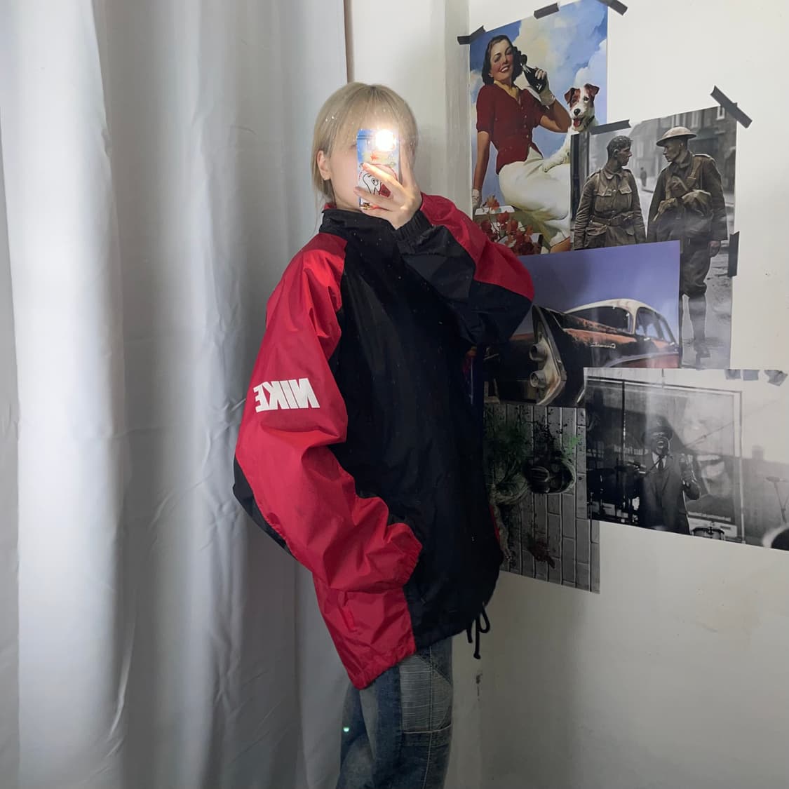 나이키 90‘s 빨간색 바람막이 XL 상품이미지2