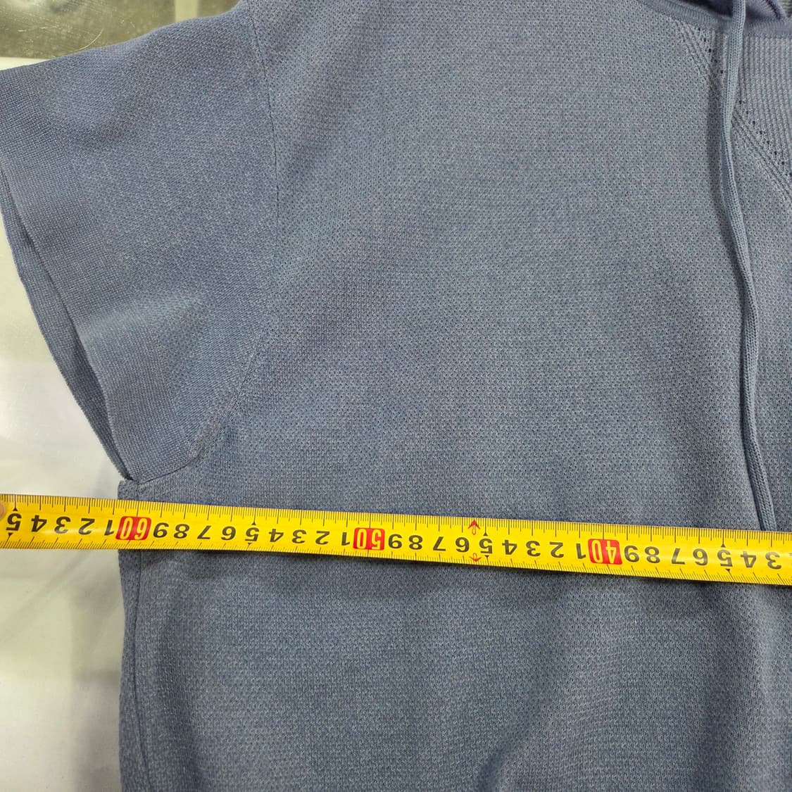 SYSTEM 시스템 반팔 니트 후드티 레터링 한섬 상품이미지6