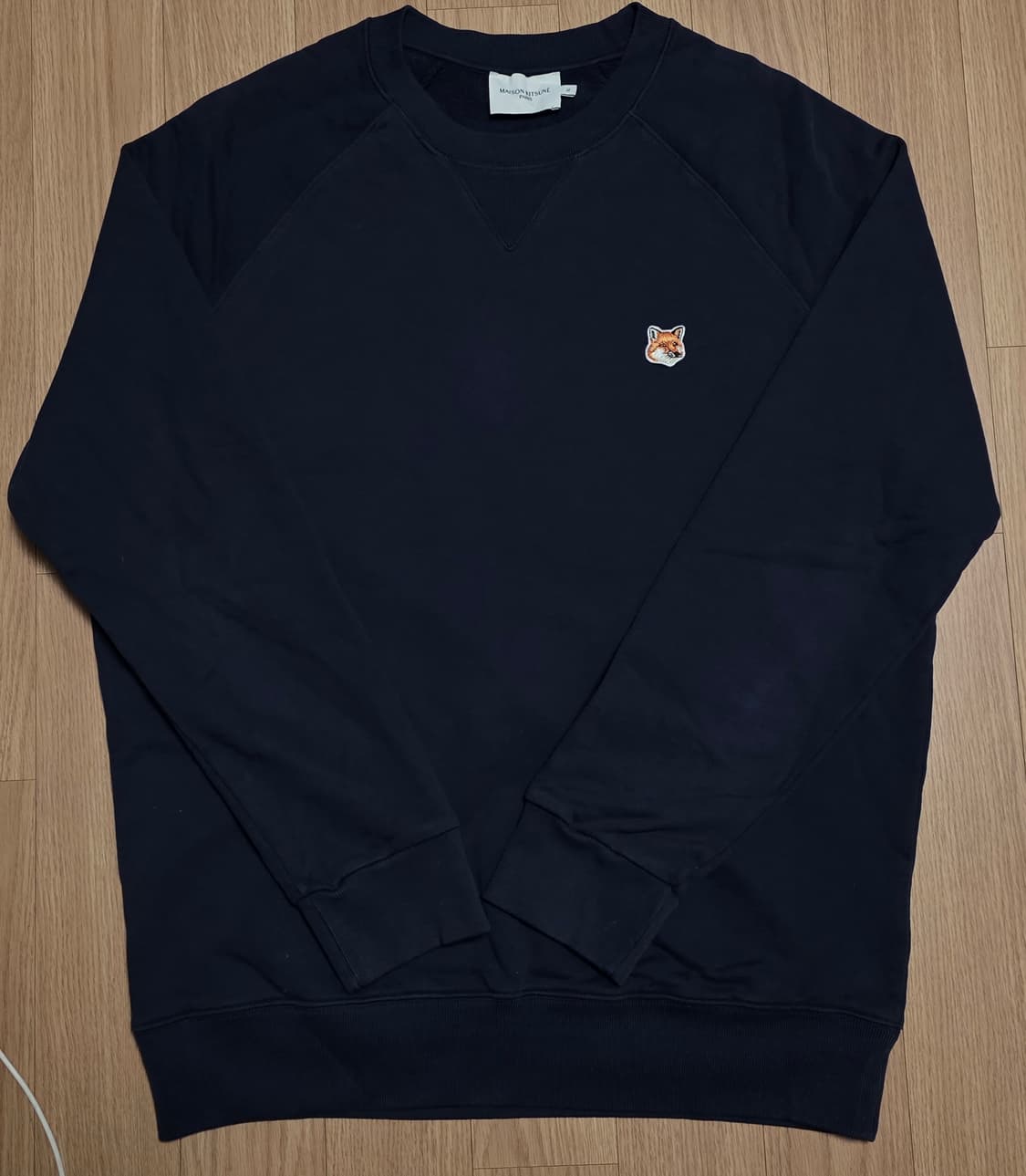 XL) 메종키츠네 폭스 헤드 패치 네이비 맨투맨 상품이미지1