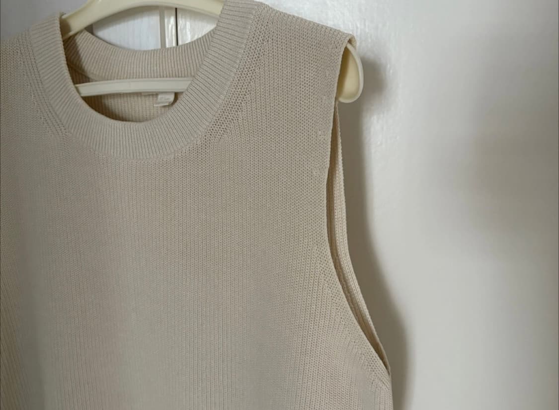 COS 코튼 니트 베스트 아이보리 S 상품이미지2