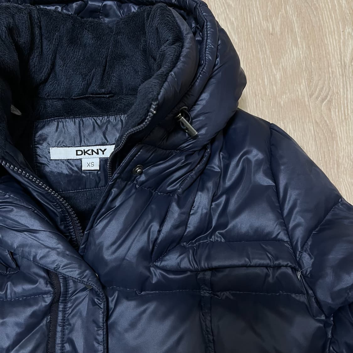 DKNY 도나카란 여성 후드 롱패딩 점퍼 [네이비] XS/85 상품이미지4