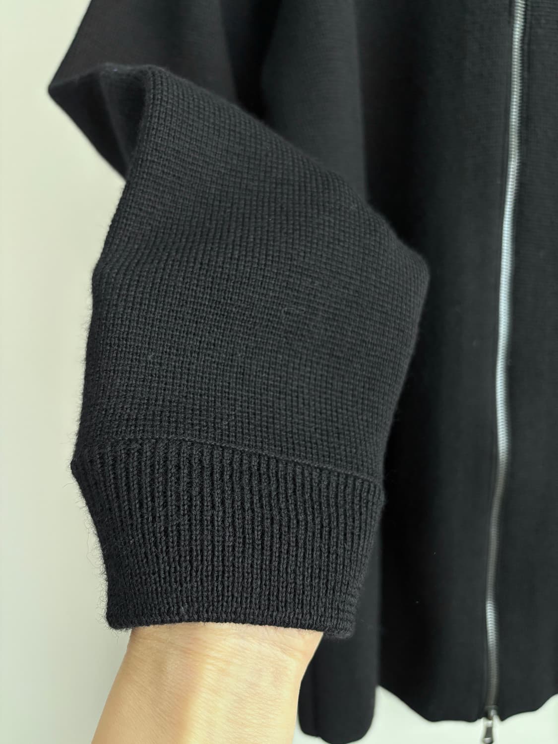 솔리드 옴므 블랙 울 집업 자켓 상품이미지4