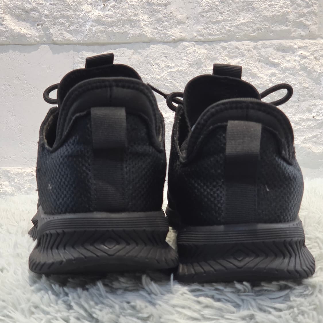 1q-22:프로스펙스 니트 러닝화 올블랙 (250mm)-거의새거 상품이미지3