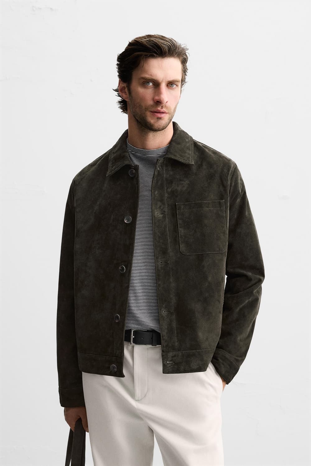 자라 스웨이드 가죽 점퍼 상품이미지1