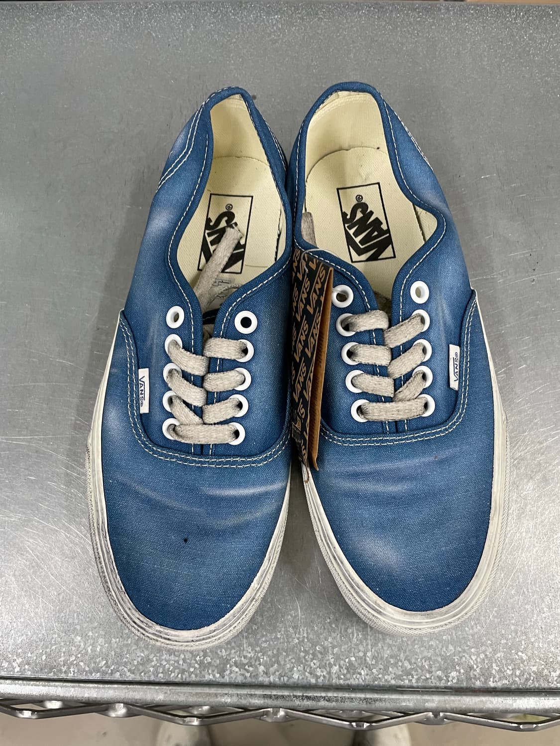 반스 어센틱 웨이브 워시드 블루 250(새상품) 상품이미지5