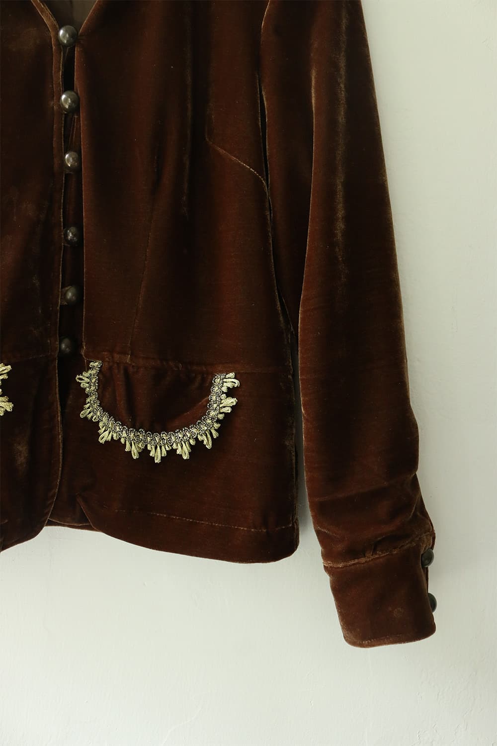 빈티지 브라운 벨벳 블레이저 자켓 상품이미지5