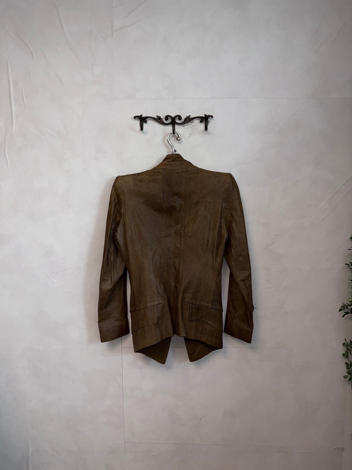 Obzee brown lamb skin napoleon jacket 상품이미지4