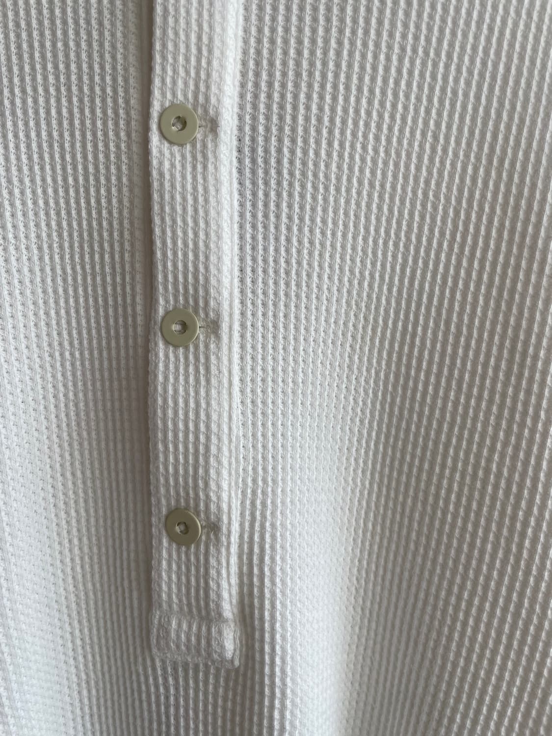 신야 코즈카 메쉬 헨리넥 와플 티셔츠 상품이미지4