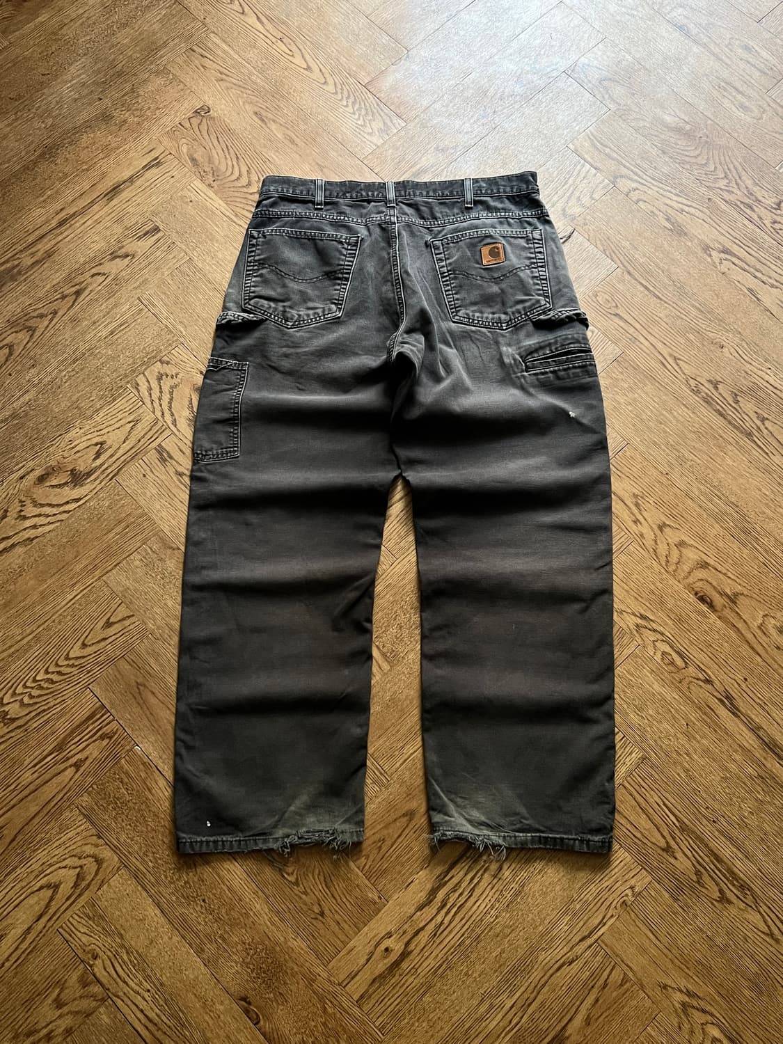 [34]칼하트 USA 하드 페이딩 블랙 싱글니 워크팬츠 상품이미지2