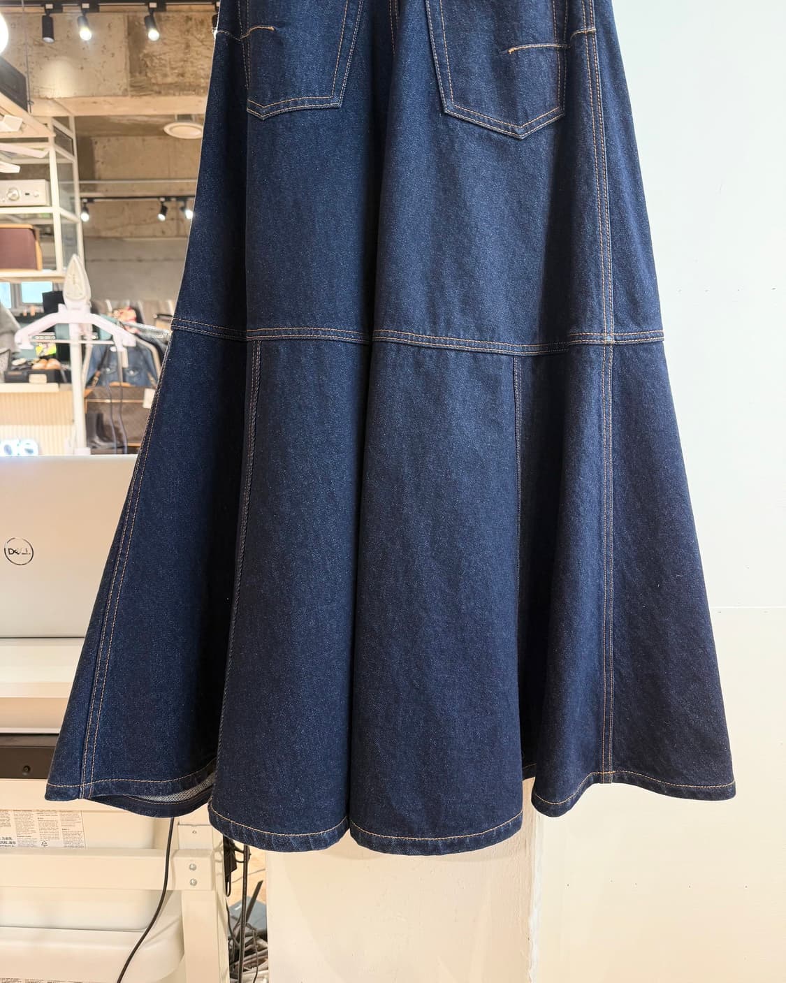 크리스찬 디올 데님 플레어 롱스커트  상품이미지7