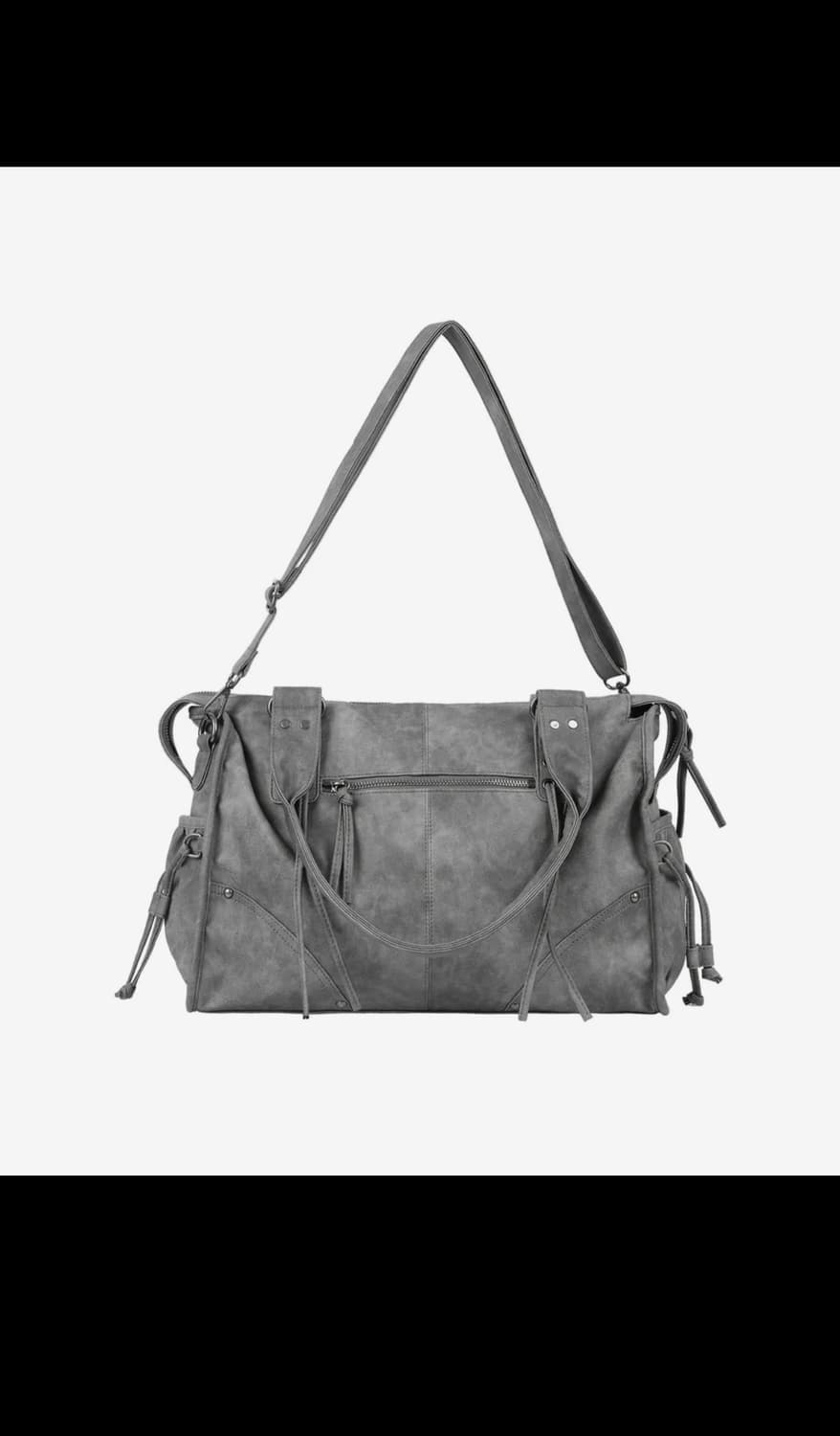 팬시클럽 벨티드 워싱 레더백 가방 상품이미지2