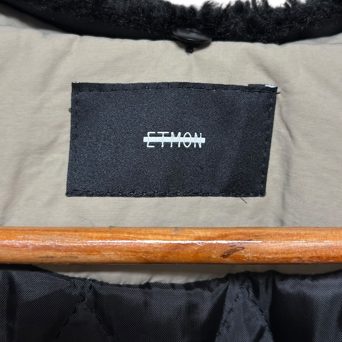 3740 에트몽 스모크 패딩 코트 카키 베이지 상품이미지7