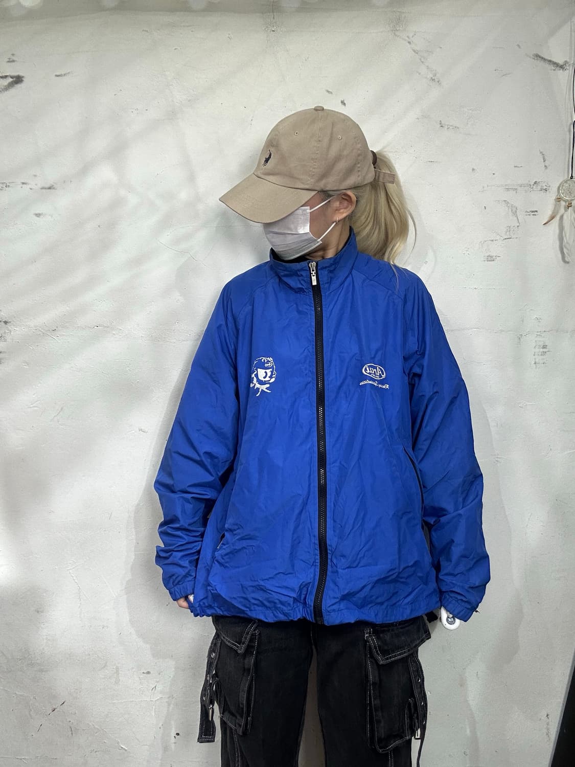 아라이 블루 오토바이 빅 로고 바람막이 자켓  상품이미지2