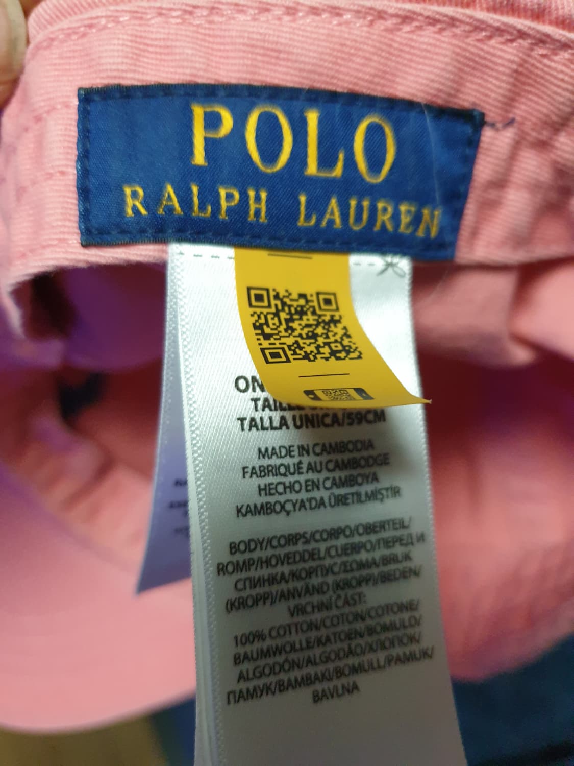 폴로랄프로렌 코튼 볼캡 OS 라이트핑크 상품이미지3