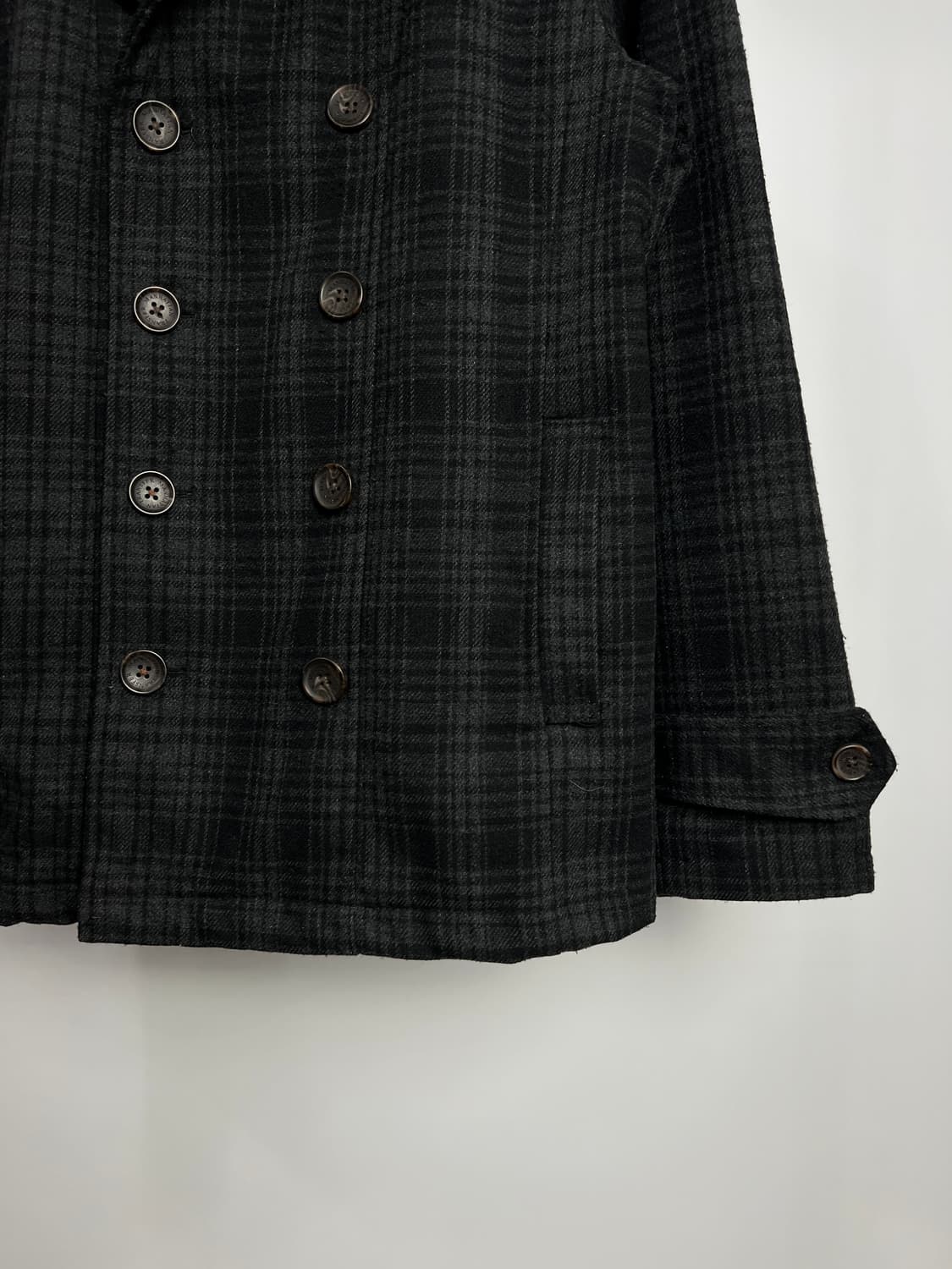 MANHATTAN TRANSFER 울 혼방 체크 더블 자켓 상품이미지4