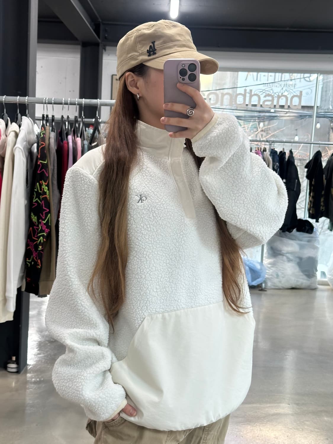 캘빈클라인 CK 자수 플리스 아노락 상품이미지3