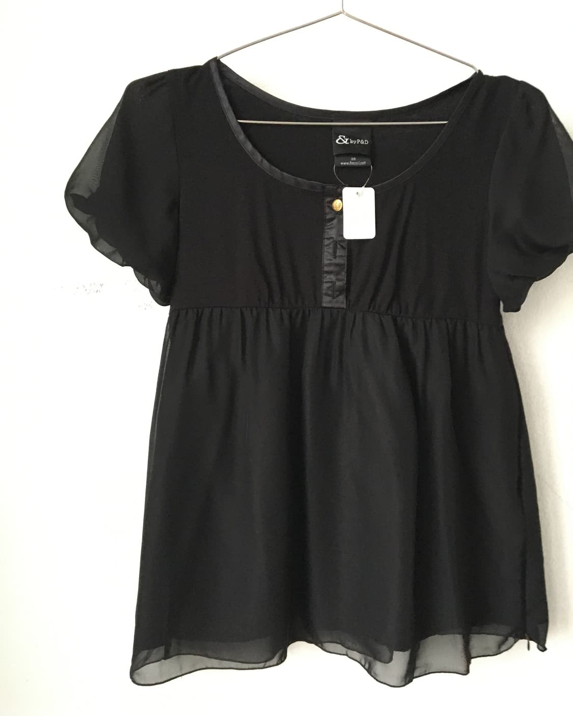 Henry neck puff blouse 상품이미지1