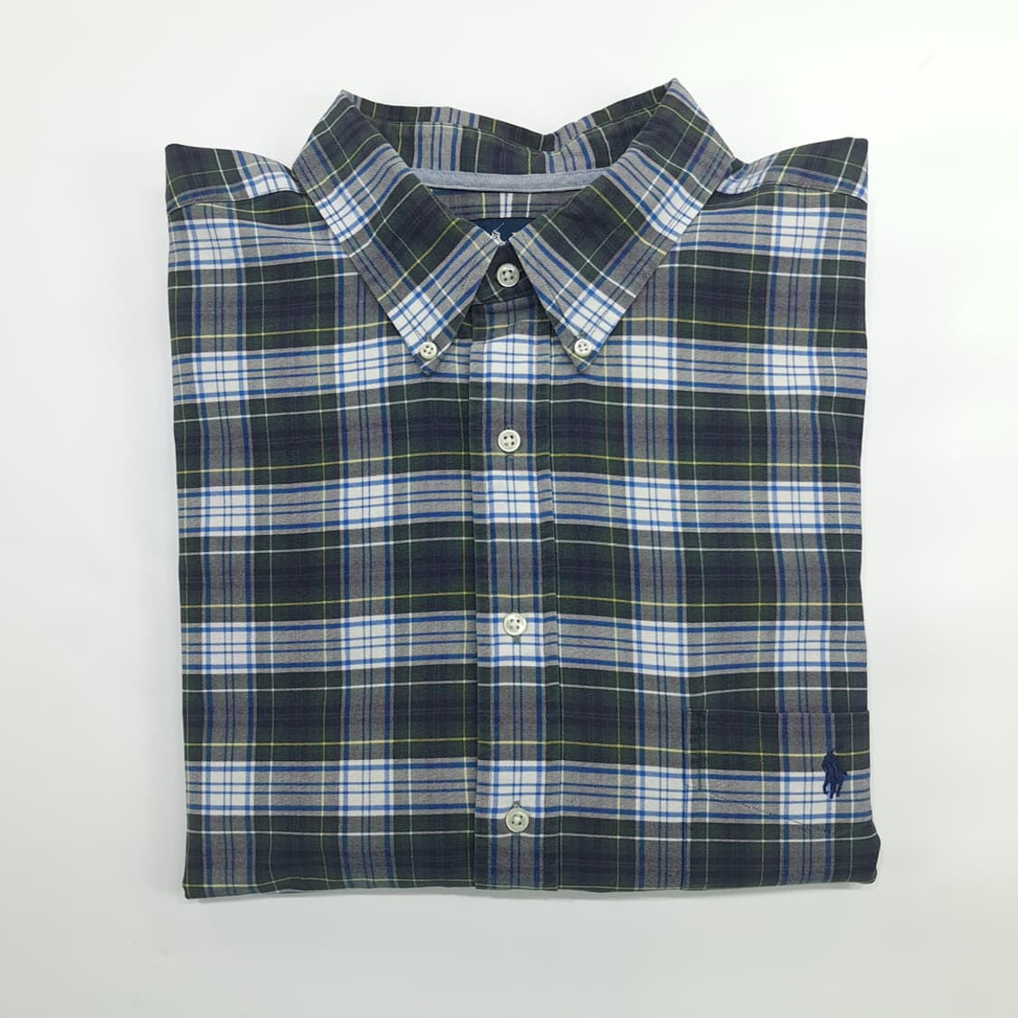 Co900 2XL Big 폴로 랄프로렌 블랙워치 스몰타탄체크 긴팔 셔츠 상품이미지8