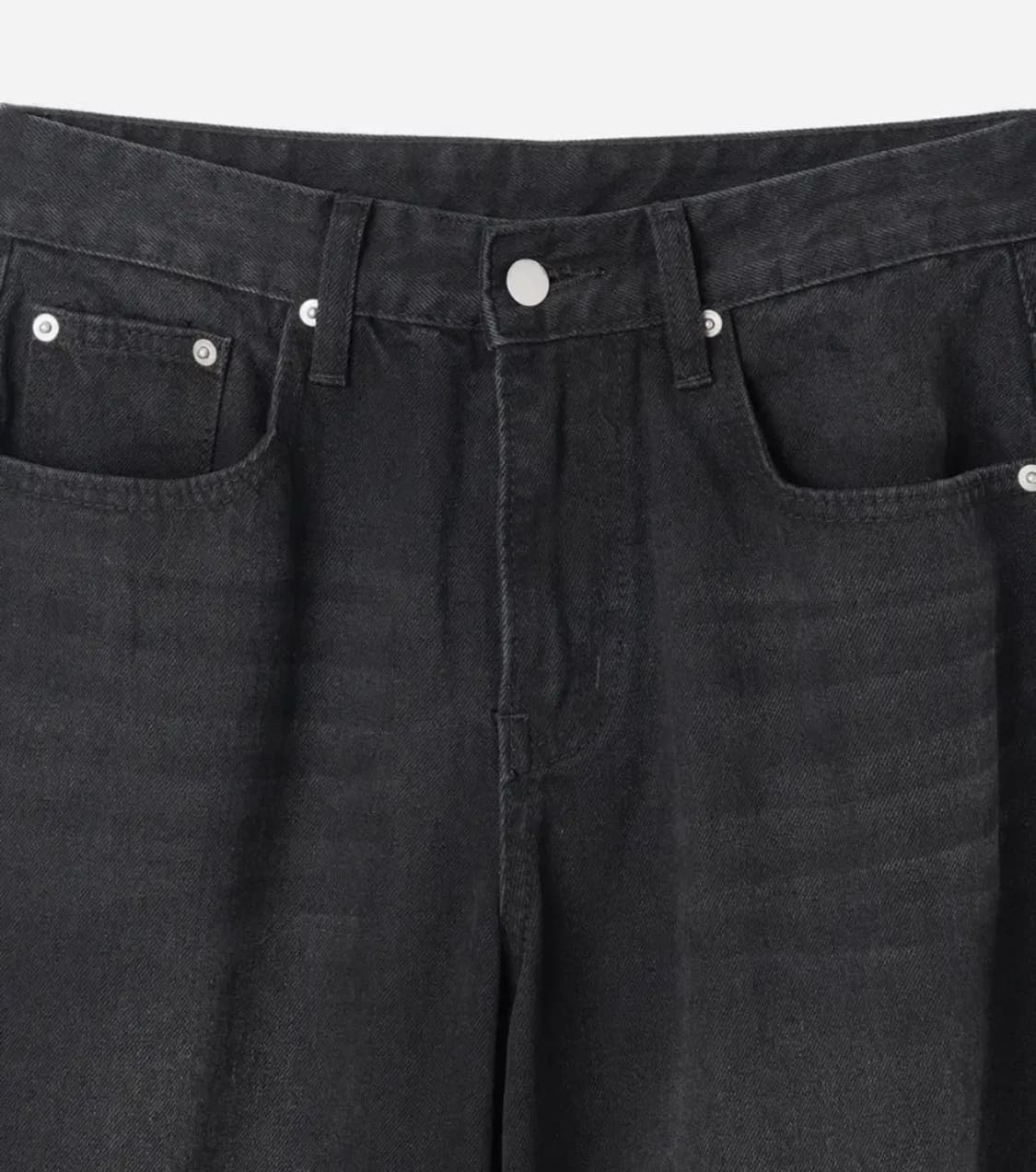 밀로우먼 빈티지 와이드 데님팬츠 블랙 s 상품이미지3