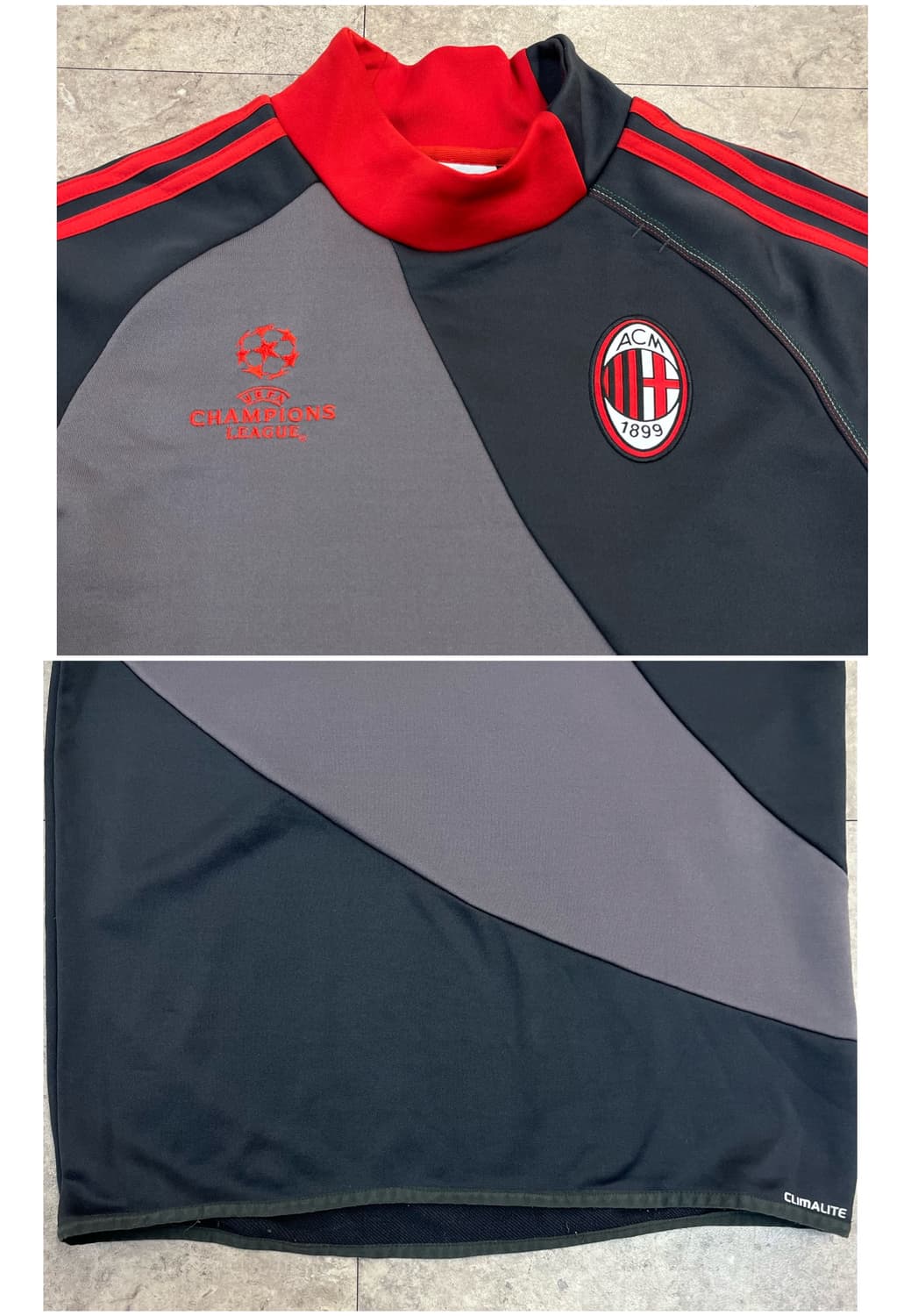 아디다스 AC밀란 UCL 트레이닝 탑 차콜 95 #csz4125 상품이미지5