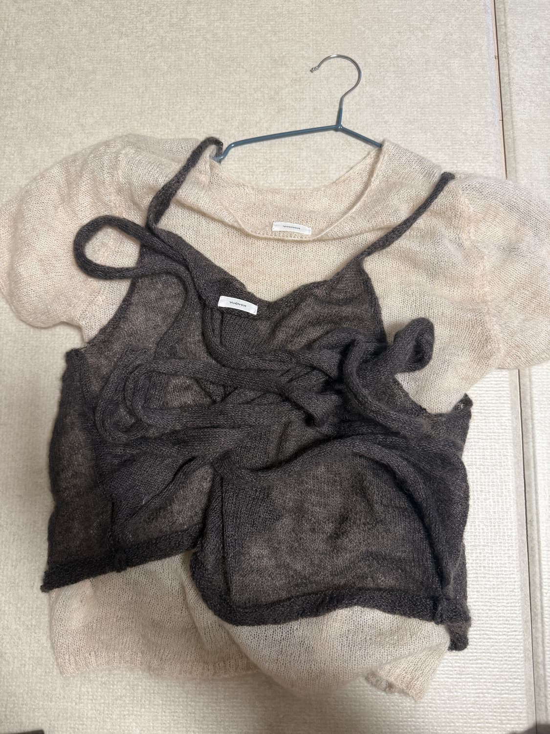 모노하 반팔니트 , 뷔스티에 세트 상품이미지3