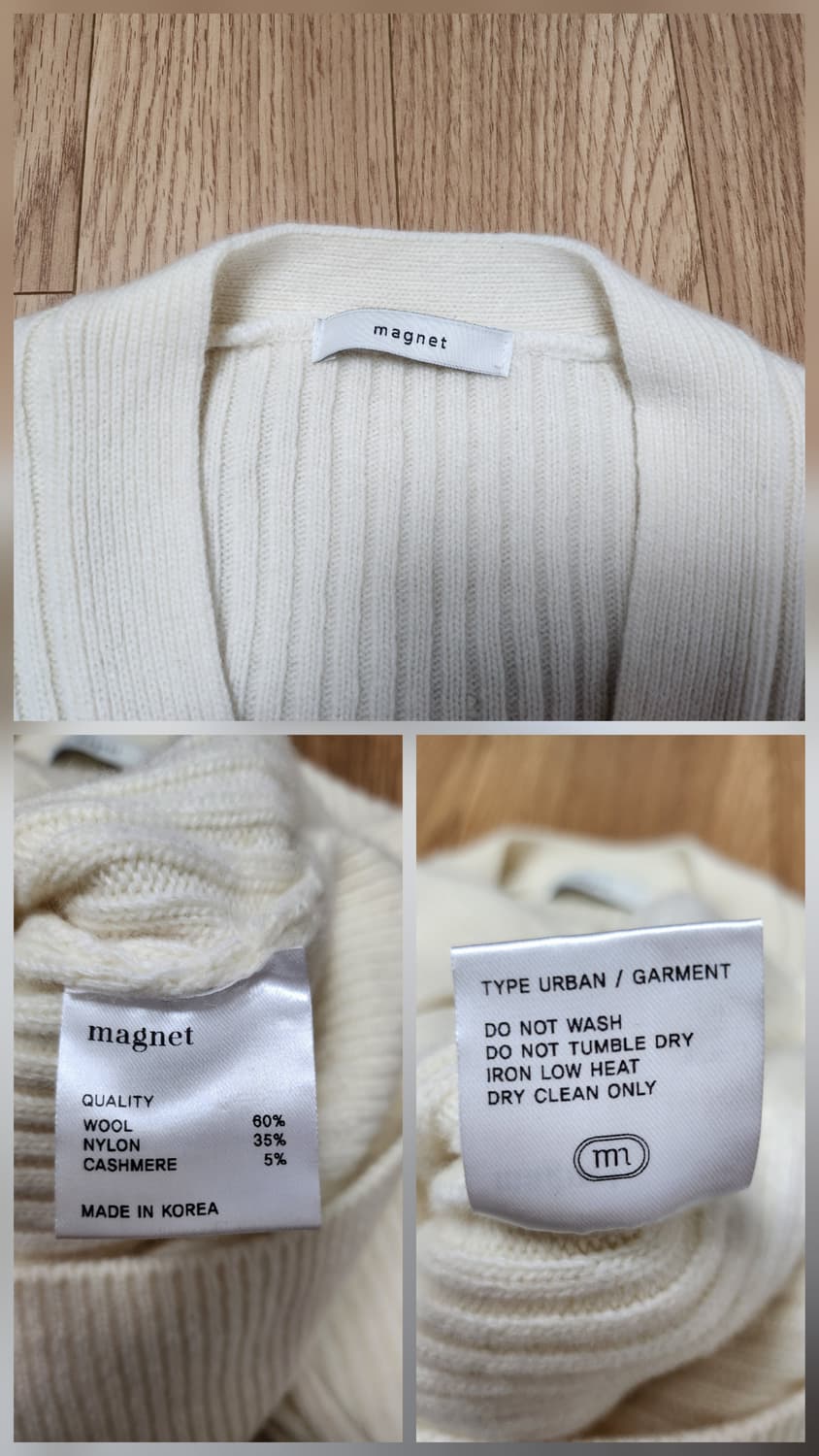 바이윤하 샵마그넷 울&캐시미어 가디건 free  상품이미지8