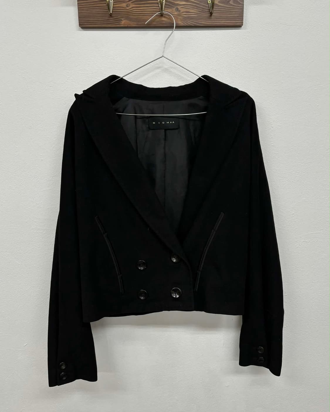 [55-66] 미샤 MICHAA 한섬 울 캐시미어 크롭 자켓 상품이미지3