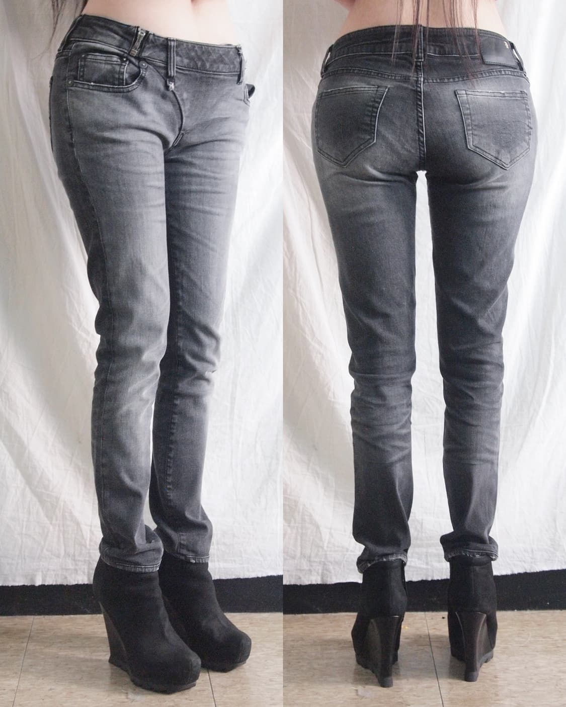 R13 초기 로우라이즈 바이커데님 상품이미지1