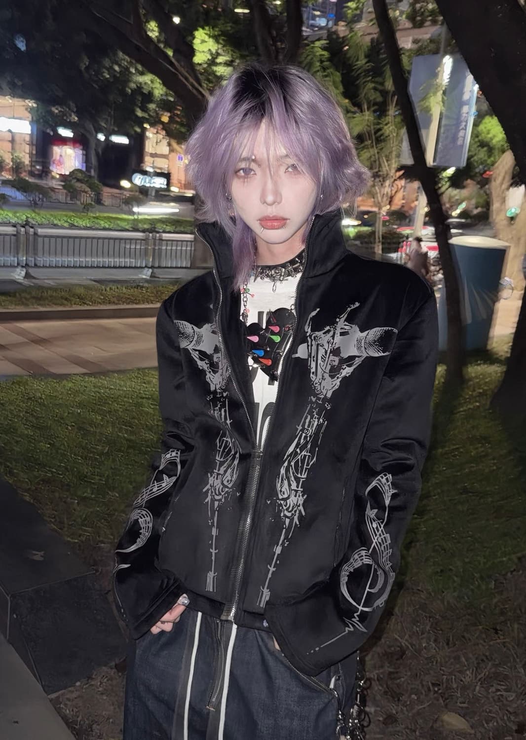 Y2K Velvet Cropped Slim Jacket 상품이미지4