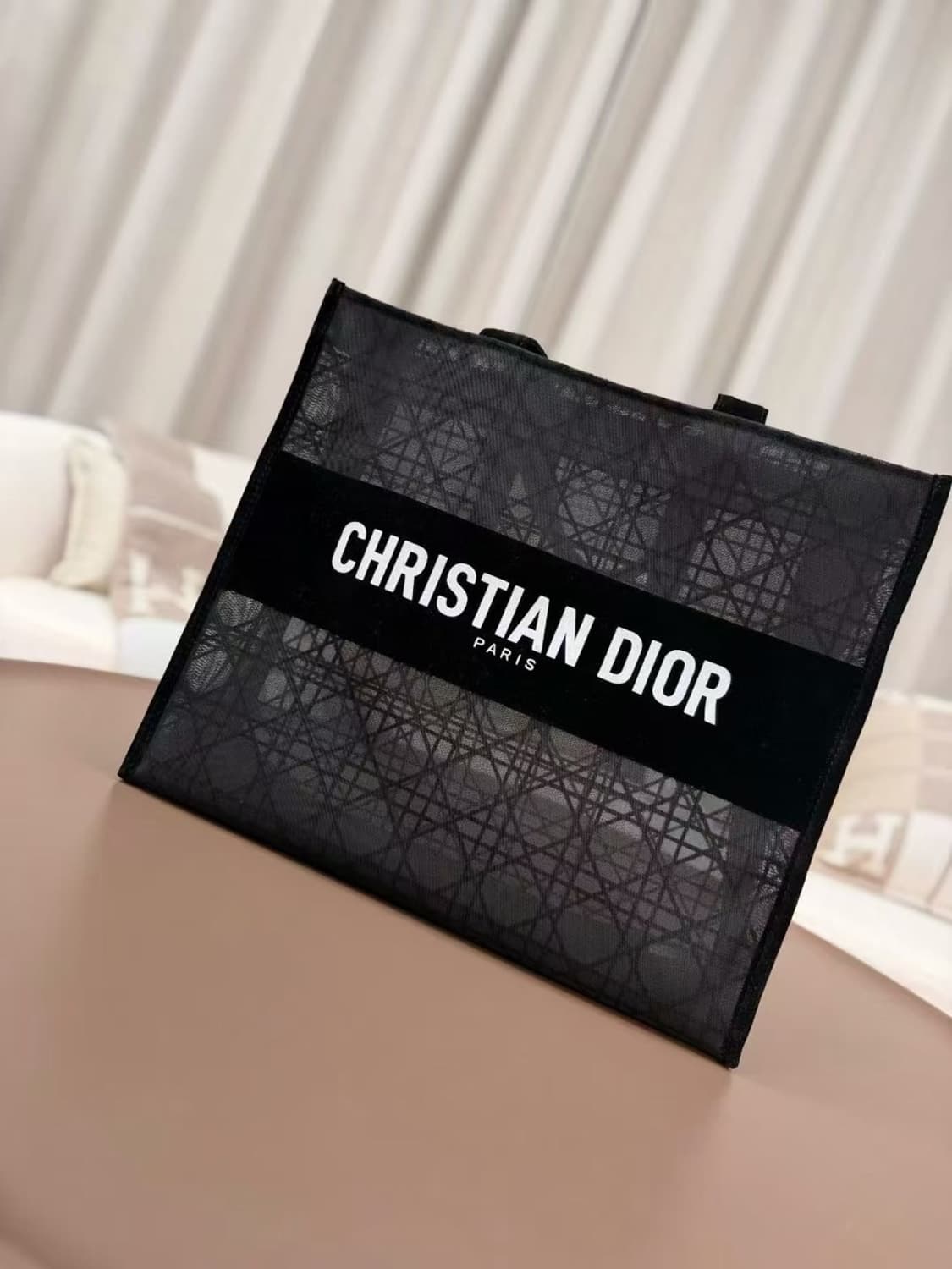  26S/S 디올뷰티 리미티드 메쉬 자수 토드백 상품이미지5