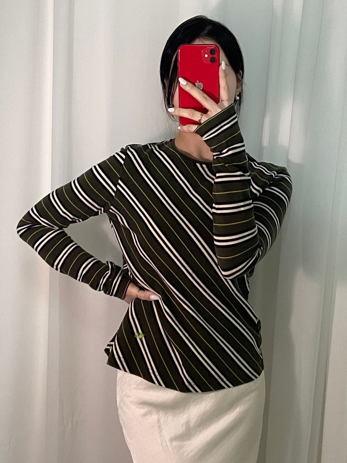 버버리 사선 스트라이프 기마로고 니트 상품이미지2