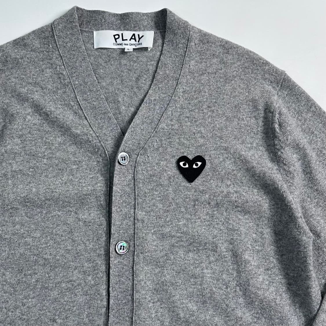 꼼데가르송 24시즌 그레이 울 가디건 상품이미지3