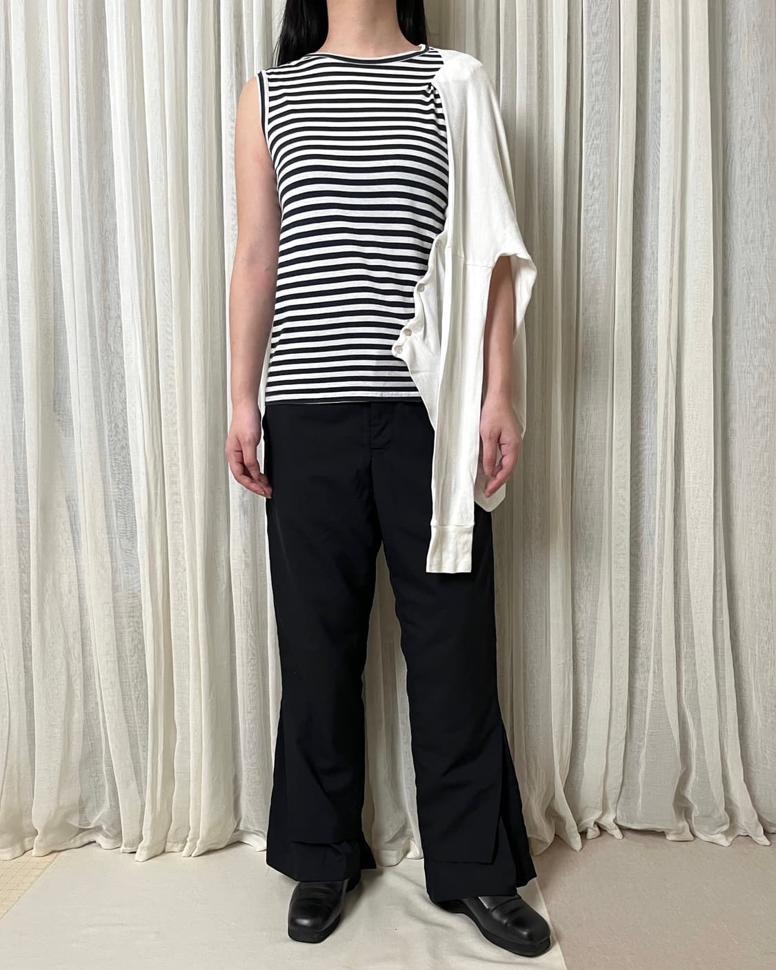 엔폴드 도킹 슬리브리스 탱크탑 enfold layered tank top 상품이미지6
