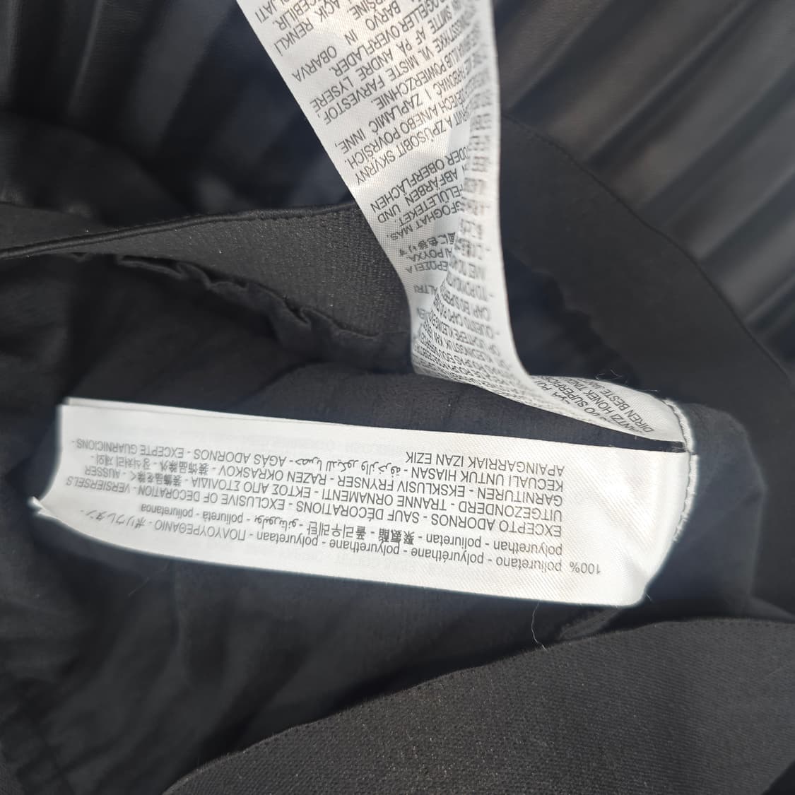 자라 블랙 레더 레이스 플리츠 롱 스커트 M 상품이미지10